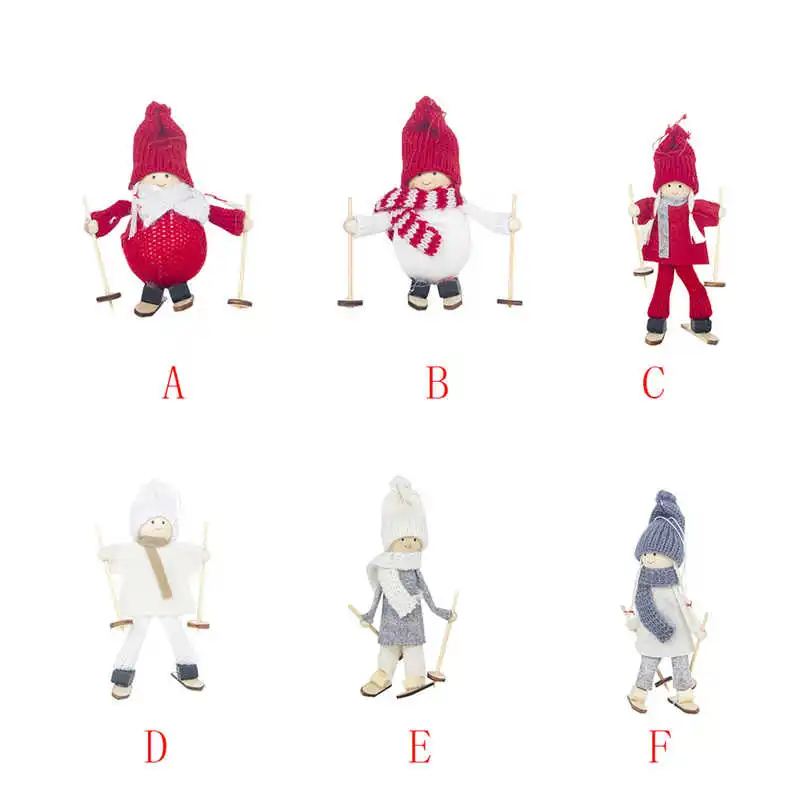 Kawaii Christmas Angel Girl Ski Pendant Christmas Tree Decoration For Home Xmas Cute Doll Party Decoration Kids Gift #2o24 (9)