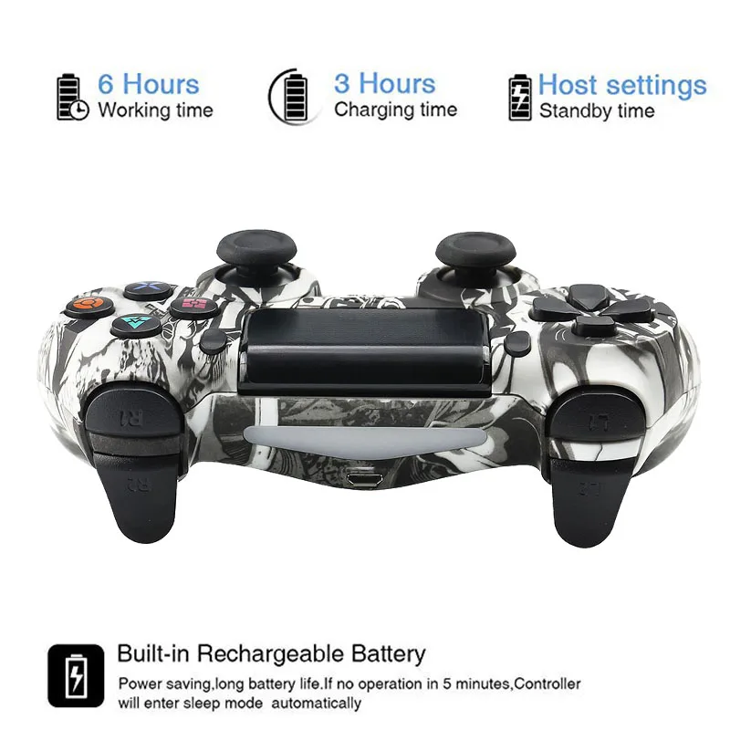 Беспроводной контроллер для PS4 Bluetooth DualShock джойстик с вибрационными геймпадами