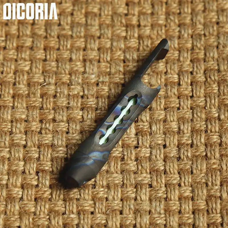 

DICORIA Aurora Outdoor gear Tritium tracheal light Gadgets Titanium Anodizing camping EDC Multifunction bottle opener hand tools