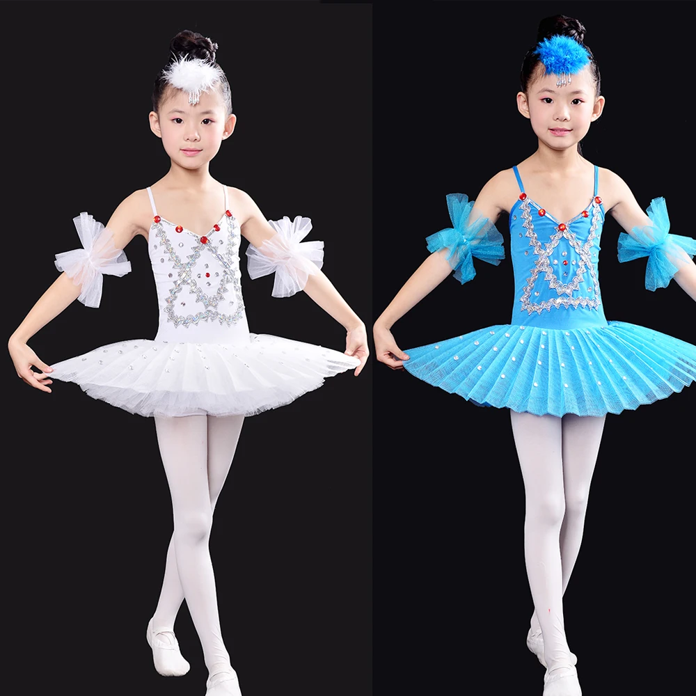 Профессиональная балетная пачка ребенок Лебединое озеро костюм белый красные, синие балетное платье для детей блин пачка Одежда для