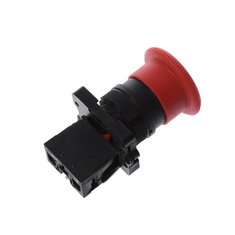 

22mm NC N/C Red Mushroom Emergency Stop Push Button Switch 600V 10A -B119