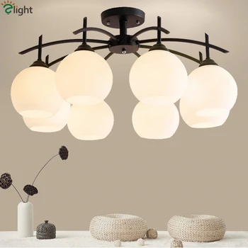 

Nordic Minimalism Lustre LED Chandelier Lighting Living Room Modern Simple Frosted Glass Ball Shades Chandelier
