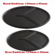 

2Pcs/lot Black 3D ABS Flight K Logo Emblem Badges Set for KIA K5 2011-2013 Optima Forte Stickers