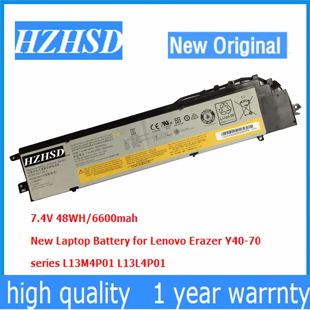 7 4 В 48WH новый оригинальный Y40-70 Аккумулятор для ноутбука Lenovo Erazer серии L13M4P01 L13L4P01 |