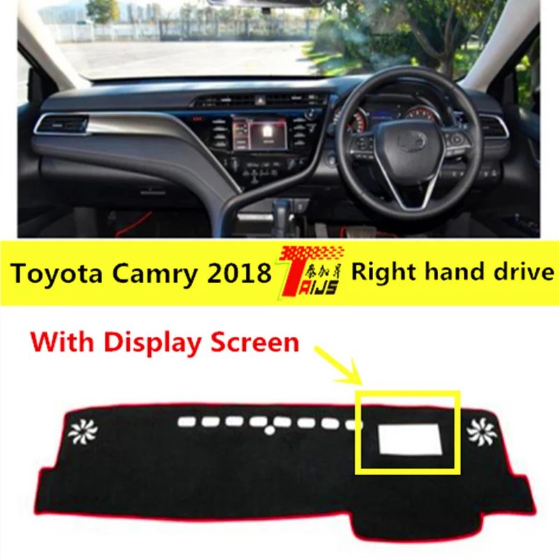 TAIJS Right hand drive car dashboard cover for Toyota Camry 2018 with