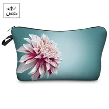 Who Cares цветок 3D печать с разноцветным узором макияж сумки с молнией путешествия Дамы Сумка женская косметичка