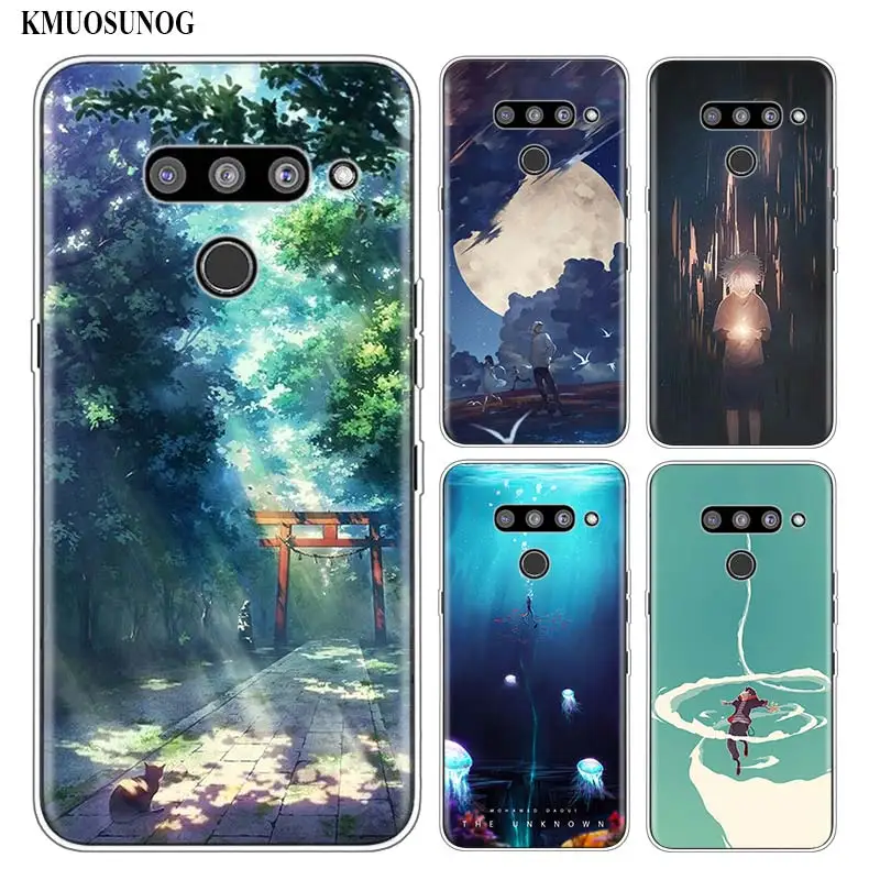 

Silicone Soft Phone Case Anime Art for LG K50 K40 Q8 Q7 Q6 V50 V40 V30 V20 G8 G7 G6 G5 ThinQ Mini Cover