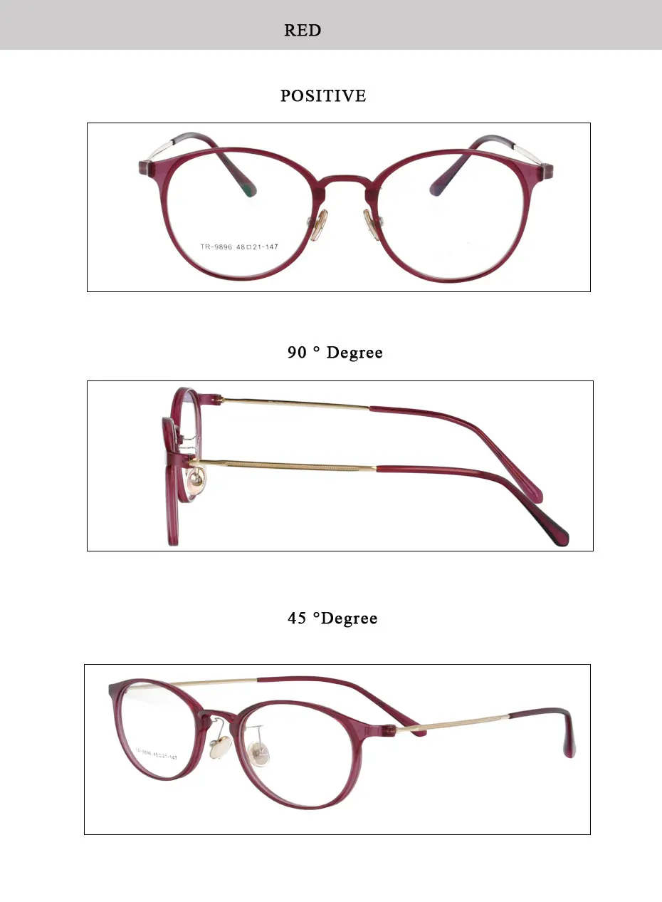 Магия Jing металлические очки Очки оптически рамки рецепт очки TR9896
