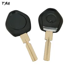 TYUI 10pieces/lot Car Transponder Chip Key Case For BMW Key Fob Replacements With LED Light