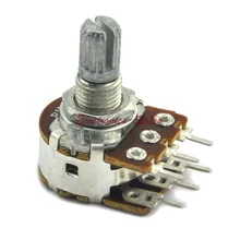 10 шт./лот) Линейный двойной 1 м ом поворотный углеродный потенциометр