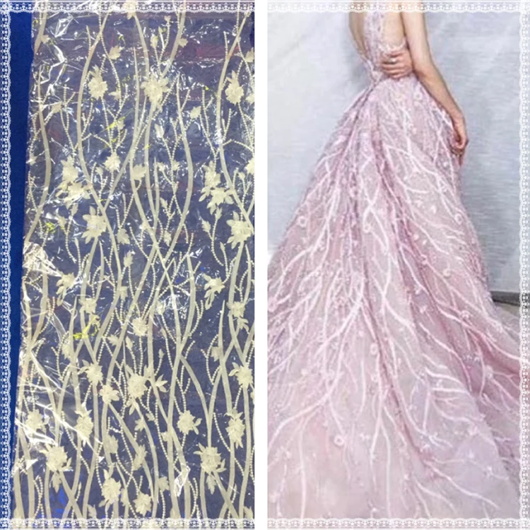 

2018 Latest French Nigerian Laces Fabrics High Quality Tulle African Laces Fabric Wedding African French Tulle Lace 15 yards