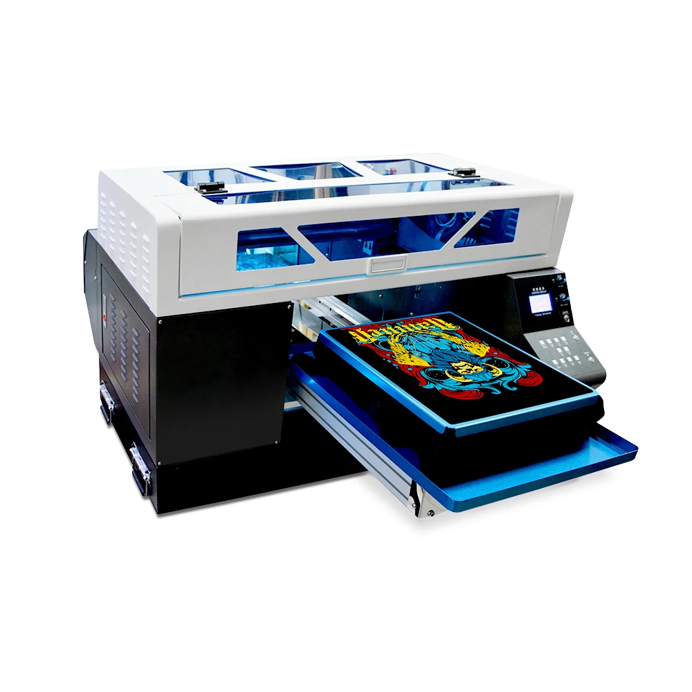 Автоматический A3+ Размер футболка планшетный принтер быстрая скорость DTG принтер печать на светильник и темный цвет футболка печатная машина