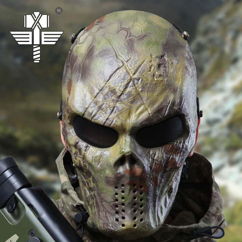 Warchief M06 камуфляжная защитная маска для всего лица косплея дышащая Пейнтбольная