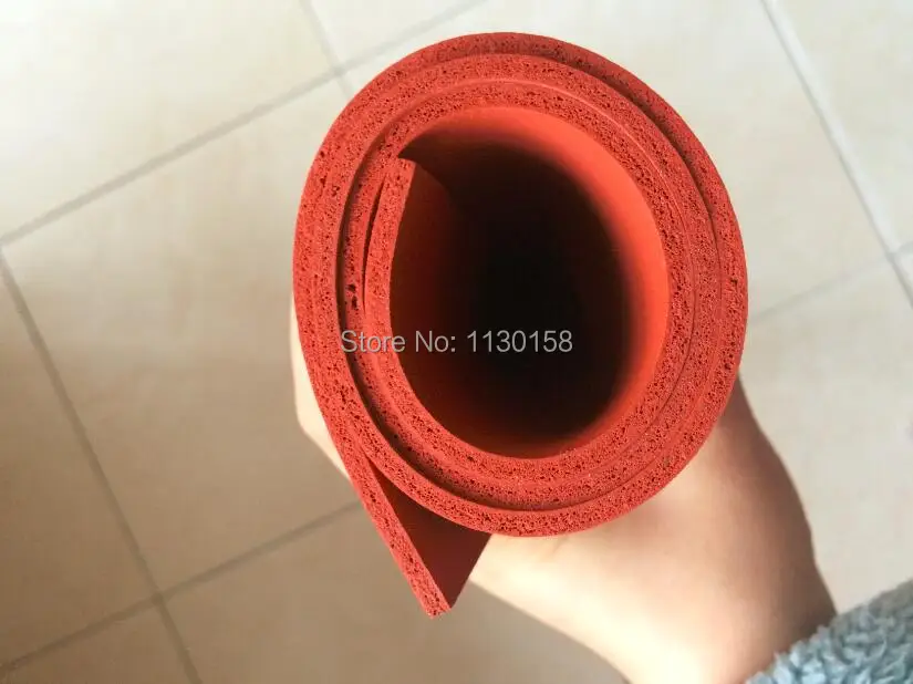 

Silicone Foam Sheet 1000x1000x20mm, Closed Cell Silicon Rubber Sheet for Heat Transfer, Red Color