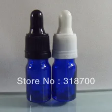 200x5 мл кобальт синий эфирное масло бутылка с контроль вскрытия крышкой, синий стеклянный контейнер, косметическая упаковка