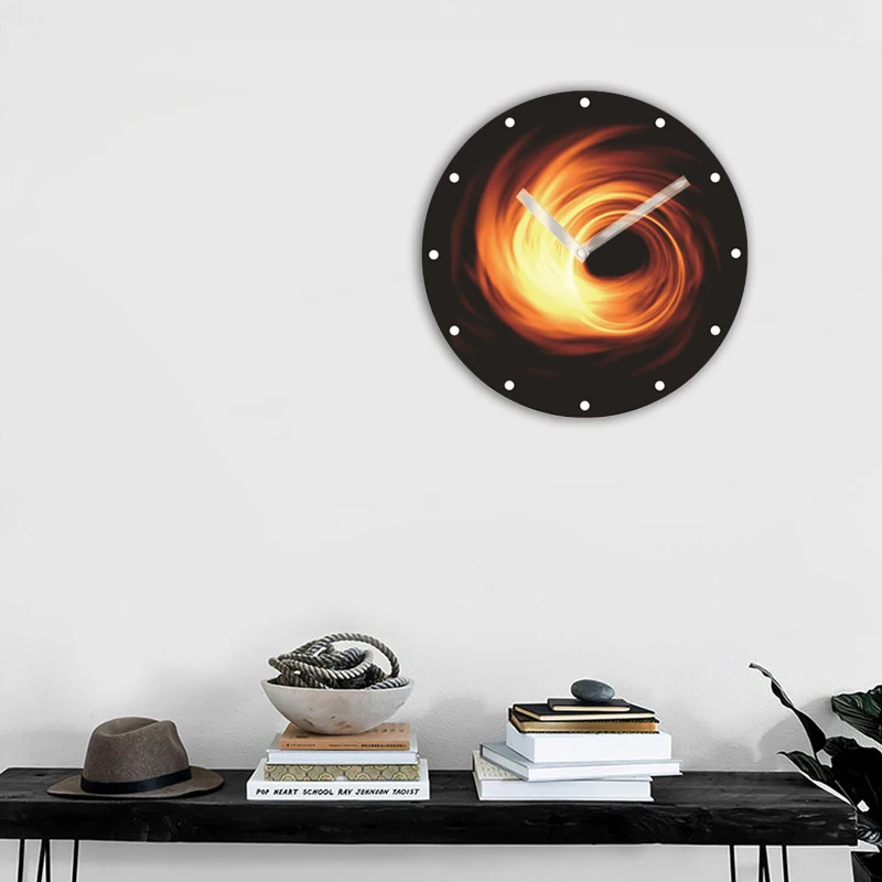 

12cm/30cm Space 3D Clock Silent Mute Clock Home Decor Quiet Office Universe Windows Black Hole Clock Creative Hotel