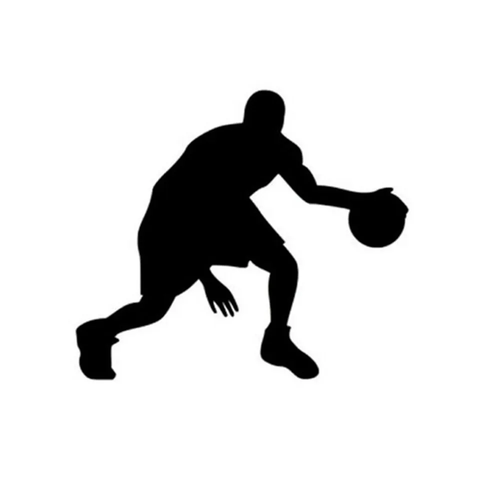 14.512.7CM Interesting Pattern Basketball Player Sticker Motorcycle Waterproof Vinyl Car Decals BlackSilverLaser (2)