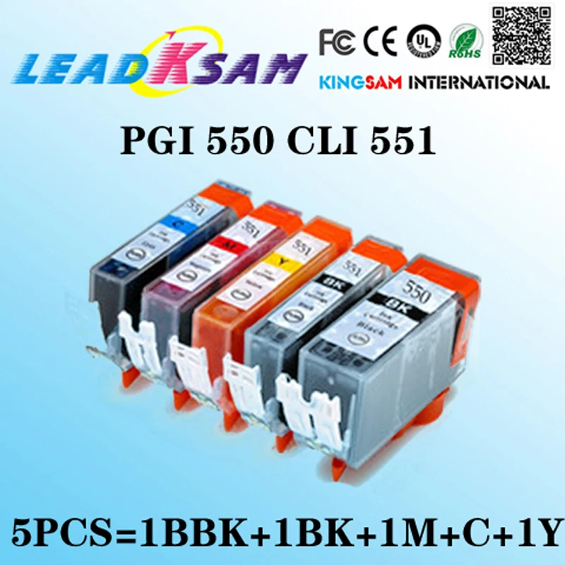 PGI550 PGI 550 551 совместимый чернильный картридж для принтера PIXMA IP7250 MG5450 MX925 MG5550 MG6450