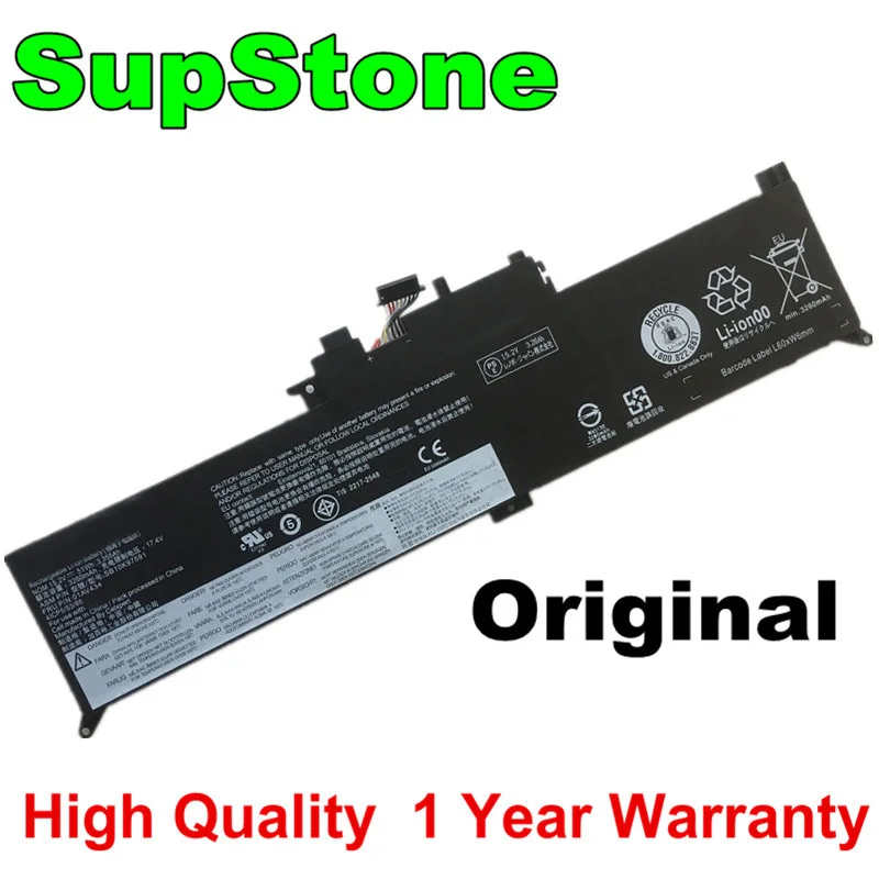 Оригинальная батарея SupStone 01AV434 для lenovo ThinkPad Yoga 12 260 370X260X380 SB10K97591 01AV432 01AV433