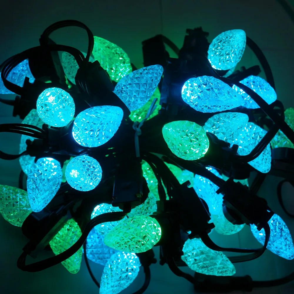 Модифицируемая Пиксельная Строка LED C9 WS2811 12 В постоянного тока 8 мм 50 узлов/нитка