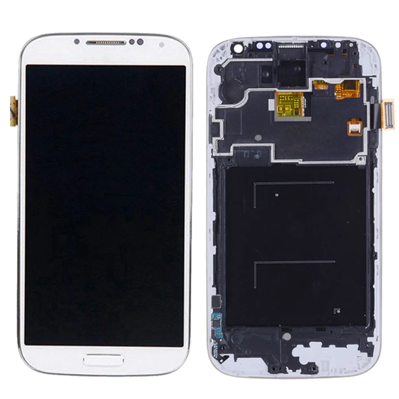 Супер Amoled lcd для samsung Galaxy S4 i9500 i9505 lcd дисплей с рамкой кодирующий преобразователь сенсорного экрана в сборе Регулируемая яркость