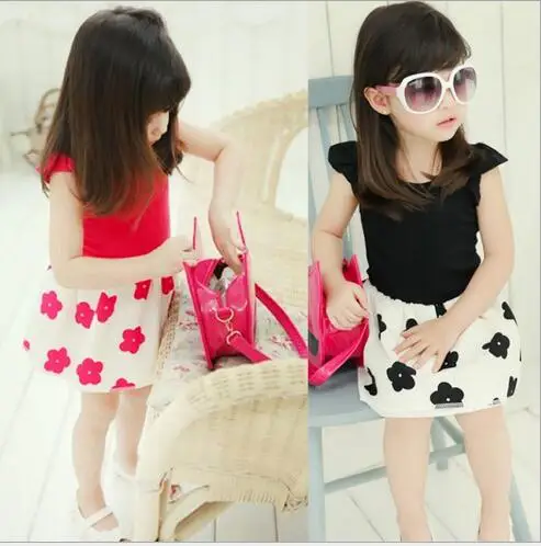 

Summer New Arrival Girl Cotton Lace Dress For Kids Children Clothes Red Princess Korean Cute Dress Size