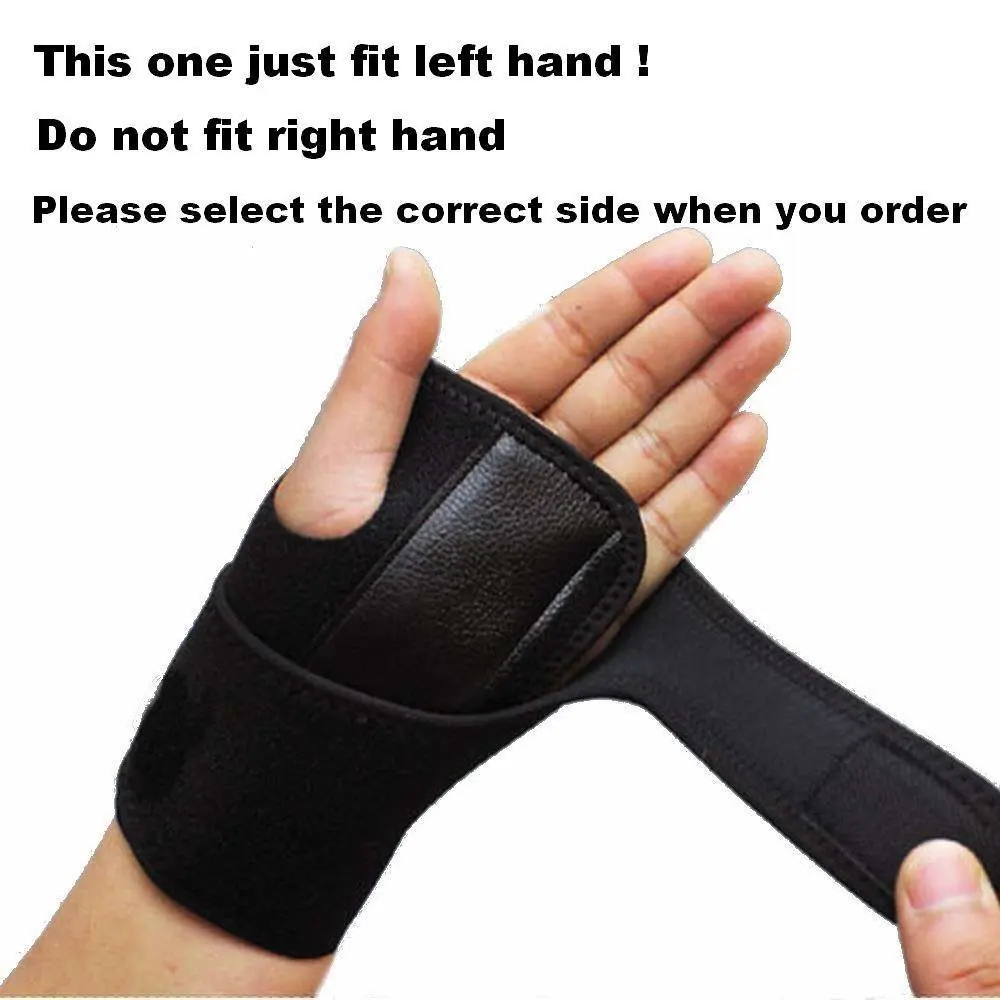 left hand Спортивные травмы поддержка запястья карпальный тоннель бандаж для рук съемные запястья шина для тендонита, поддержка большого пальца мышь-рука - Цвет: left hand