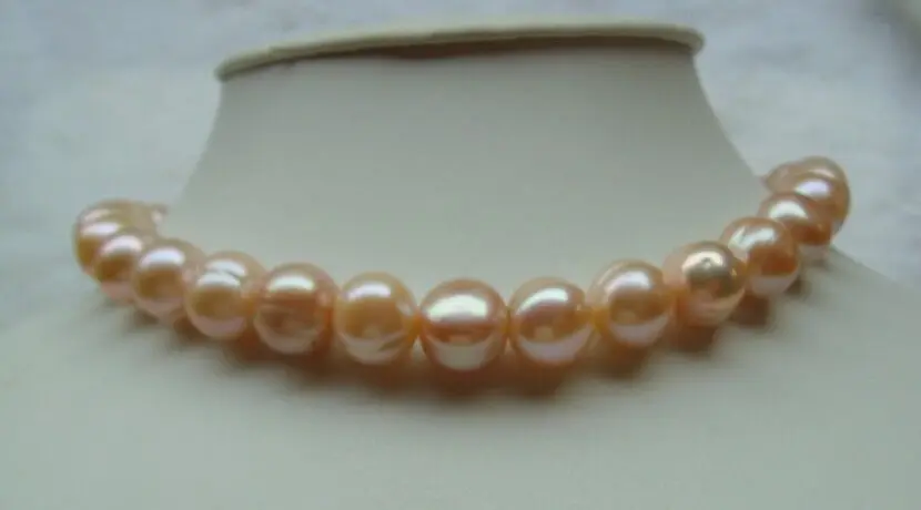 

NOBLES RARE HUGE AKOYA 12-13MM PINK GOLD PEARL NECKLACE