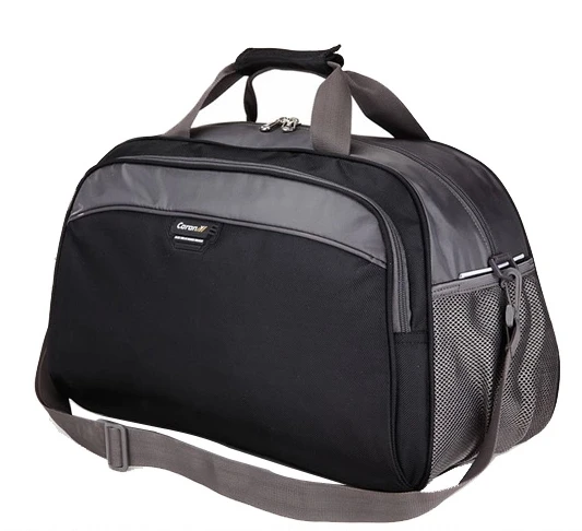 Модная нейлоновая водонепроницаемая сумка для женщин и мужчин, дорожные сумки, сумка для путешествий, сумка для багажа на молнии, malas de viagem femininas, 48*29 см - Цвет: Black