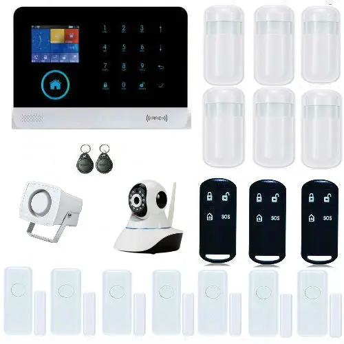 Yobang Security APP Smarts Alarm System Camera Surveillance Wireless Door Window Magnetic Sensor WIFI GSM Home Security Kits