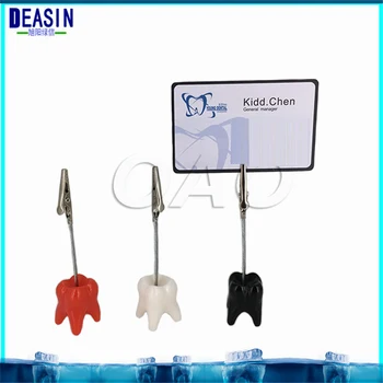 

Deasin 10 Pcs Teeth Business Card Holder Memo Clip Message Folder Desktop Ornaments Dental Gifts Dental Decorations