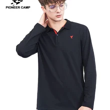 Пионерский лагерь, Новое поступление, рубашка с длинным рукавом, Мужская брендовая одежда, вышивка голубя, поло, мужской Качественный хлопок, стрейч, ACP802332