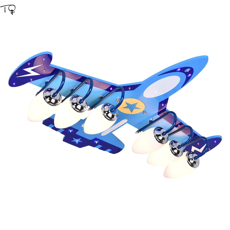 

Remote Control Cartoon Plane Led Ceiling Light Children's Room Boys 'room Bedroom Kindergarten Warm Creative Luminaria De Techo