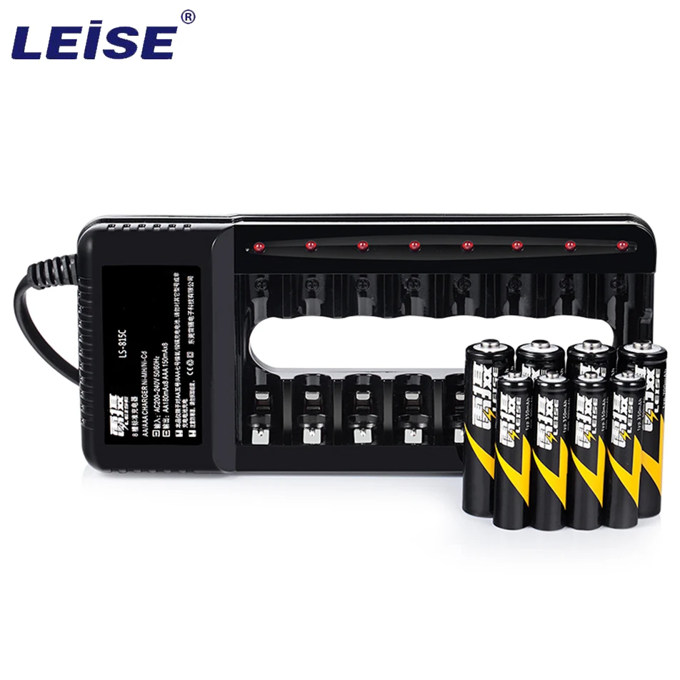 

8 Slots Safety Smart Battery Charger AC200-240V 50/60HZ For DC 1.4V AA 180mA AAA 150mA NiCd NiMh Rechargeable Batteries Charger