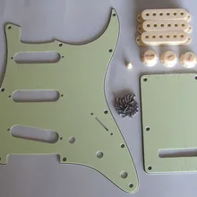 KAISH ST SSS Pickguard набор мятно-зеленый w/Состаренный Белый Пикап крышки, ручки, переключатель, наконечник