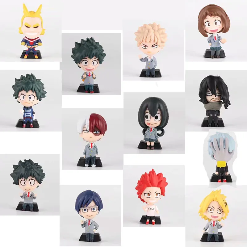 Мини Экшн фигурки моя геройская Академия Izuku Midoriya Katsuki Bakugo Todoroki Shoto Ochaco Uraraka PVC