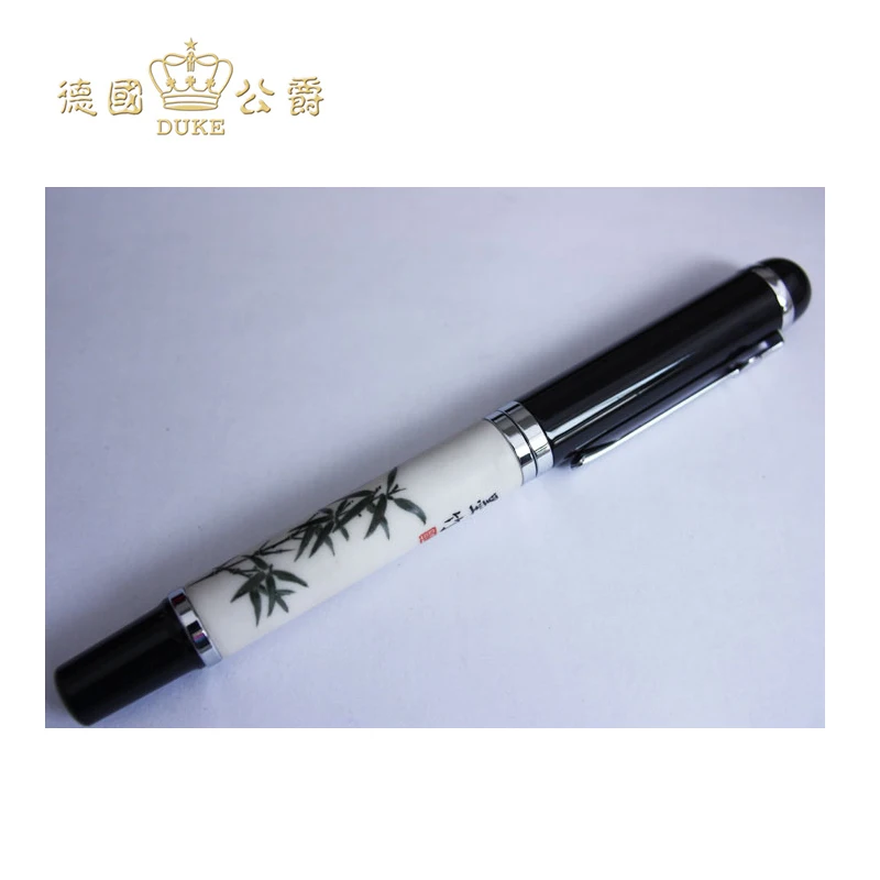 Duke 801 Керамическая Ручка-роллер с чернильной росписью из бамбука роскошный бизнес подарок пишущая Шариковая ручка для подписи с подарочной коробкой