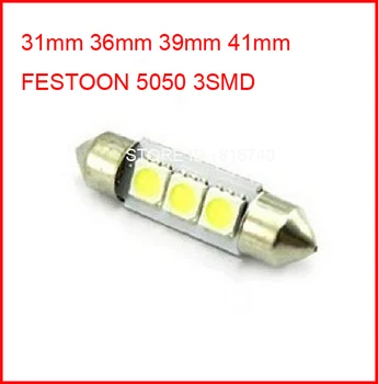 

(10pcs/lot)in stock Car auto led Festoon C5W 36MM 39MM 3SMD 3 SMD LED 5050 white Auto Festoon led light FREE SHIPPING