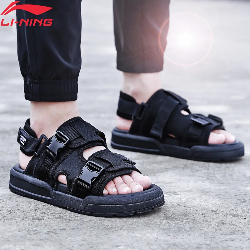 

Li-Ning Men COCA Outdoor Aqua Shoes Breathable Wearable Beach LiNing Stylish Light Weight Sandals Sneakers AGUP001 XML283