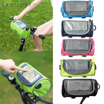 

9'' Bicycle Bags Handlebar Front Tube Waterproof Bike Phone Bag Touch screen Pack For Student Women Girls Cycling Accessories