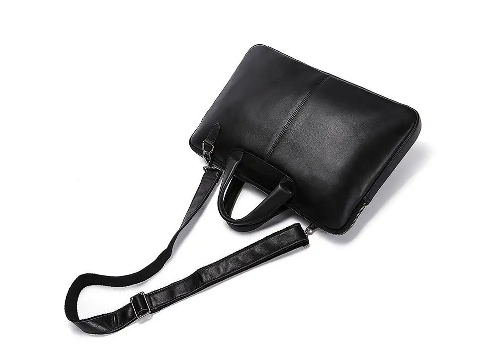 Новая натуральная воловья кожа натуральная кожа мужской портфель модная большая емкость деловая сумка черная Мужская сумка на плечо для ноутбука