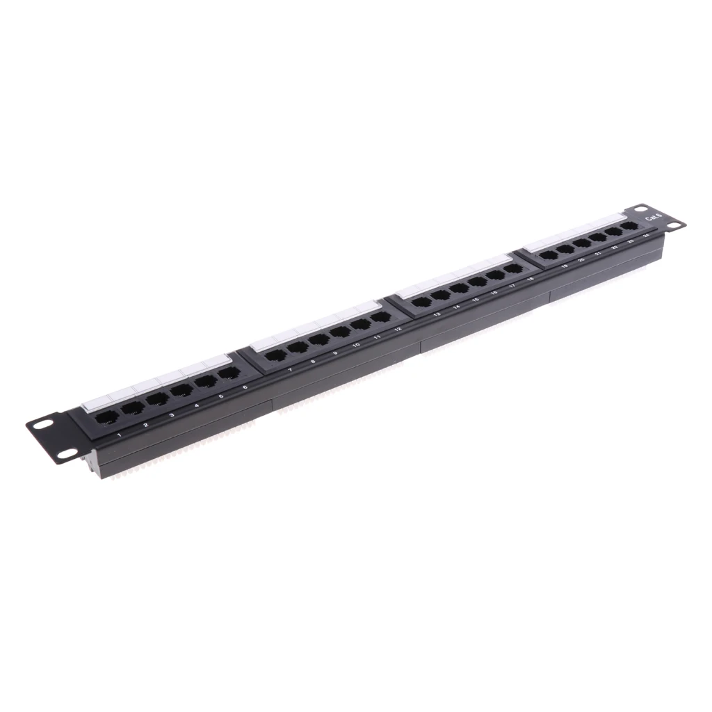24 порта Cat6 19 ''/1U неэкранированная Rackmount Ethernet Сетевая коммутационная панель для