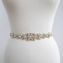 MissRDress Тонкий хрустальный свадебный пояс золотого цвета со стразами для невесты пояс со стразами свадебный пояс для невесты Платья для подружек невесты JK867