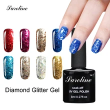 Saroline 3D lucky Glitter Color Gel Soak Off Nail Art Design UV LED Diamond Glitter Shimmer Effect vernis semi permanent
