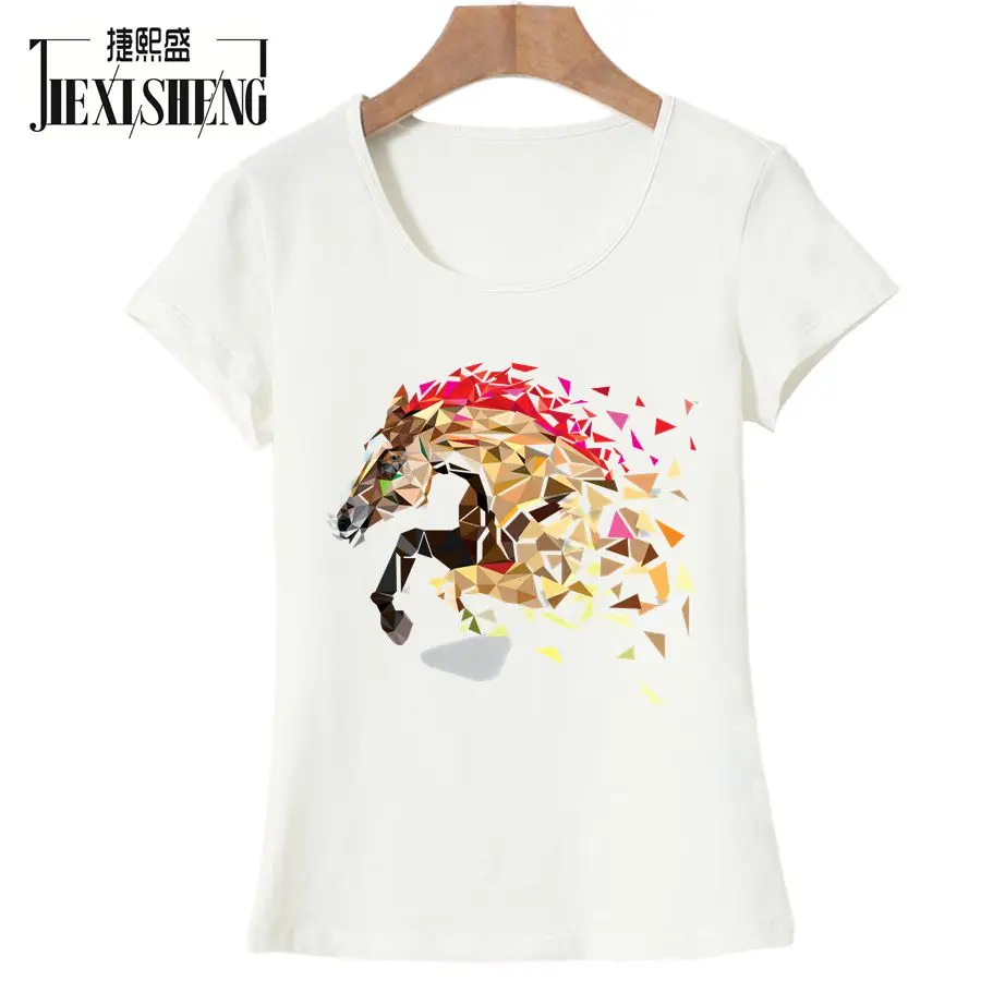 Новая модная забавная Футболка с принтом надувной лошади, Женская хипстерская хлопковая крутая футболка с круглым вырезом, европейский размер, брендовая одежда - Цвет: HH272