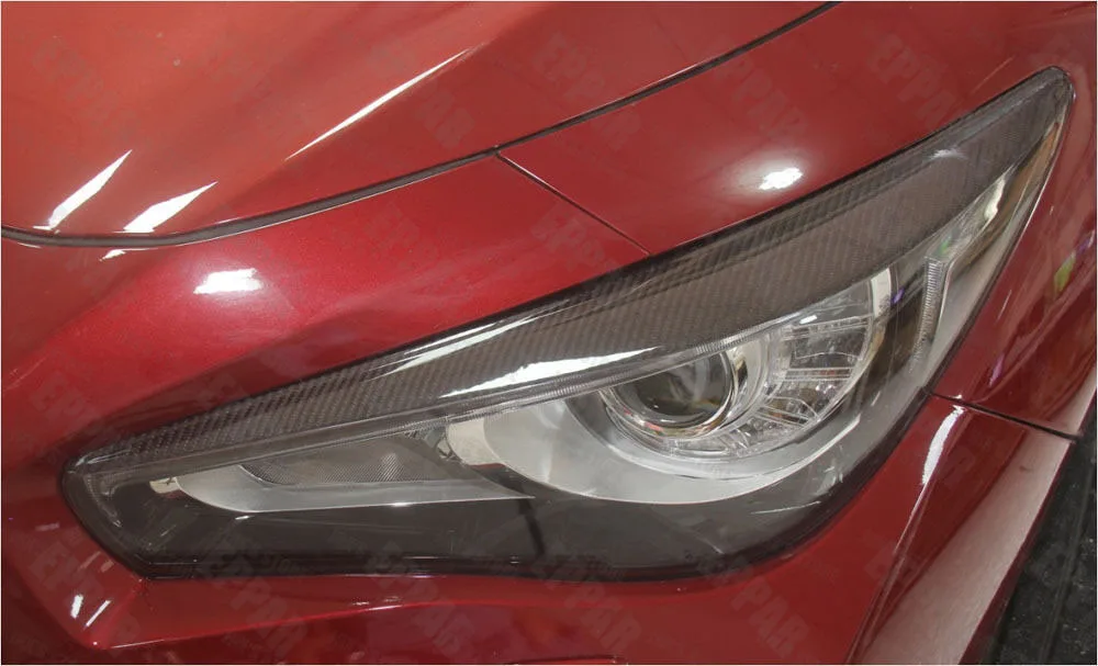

Carbon Fiber Headlight Eyelids Eyebrows for 2013-2017 Infiniti Q50 Q50S