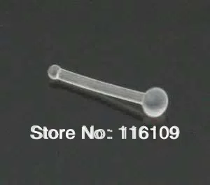 Пирсинг прозрачные серьги-гвоздики Фиксатор с шариком 18 калибр