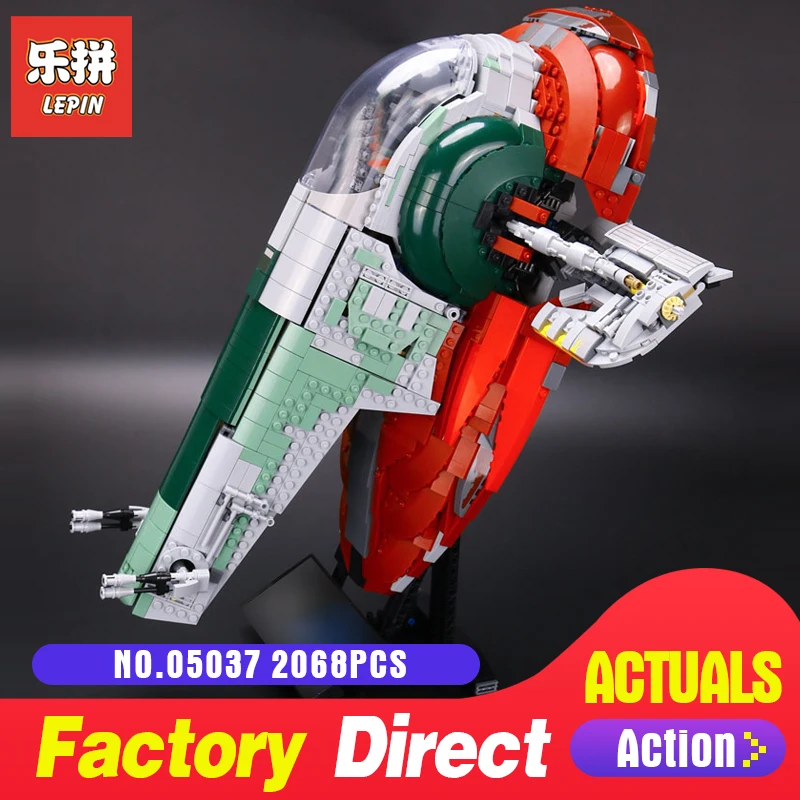 

Lepin 05037 Star Wars Slave One Model Building Kits Blocks diy Bricks Compatible Educational Children Toys Gift LegoINGlys 75060