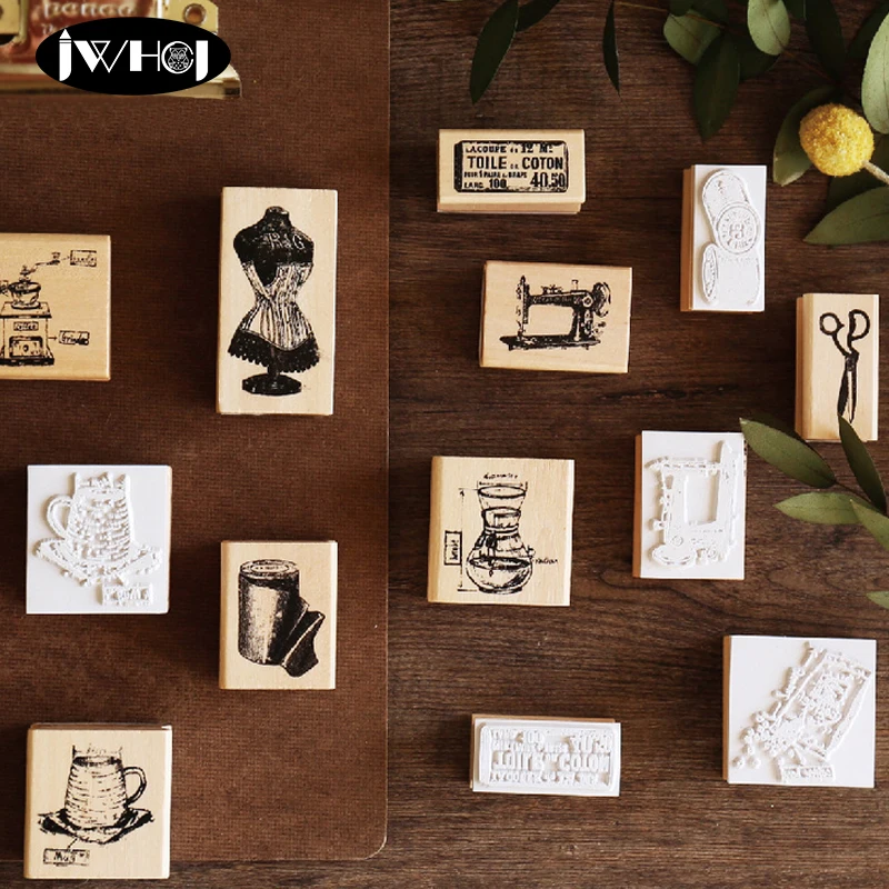 

1 pcs Vintage time series wooden rubber stamps for scrapbooking Album stationery Handmade card diy stamp Photo Album Craft gift