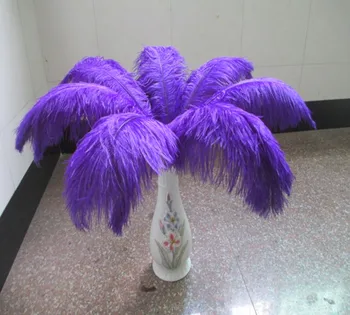 

Wholesale 100pcs / lot Beautiful purple ostrich feathers 12-14 inches / 30-35 cm Wedding decoration